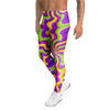 Zigzag Psychedelic Optical illusion Men's Leggings-grizzshop