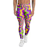 Zigzag Psychedelic Optical illusion Men's Leggings-grizzshop