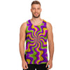 Zigzag Psychedelic Optical illusion Men's Tank Tops-grizzshop