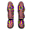 Zigzag Psychedelic Optical illusion Muay Thai Shin Guard-grizzshop