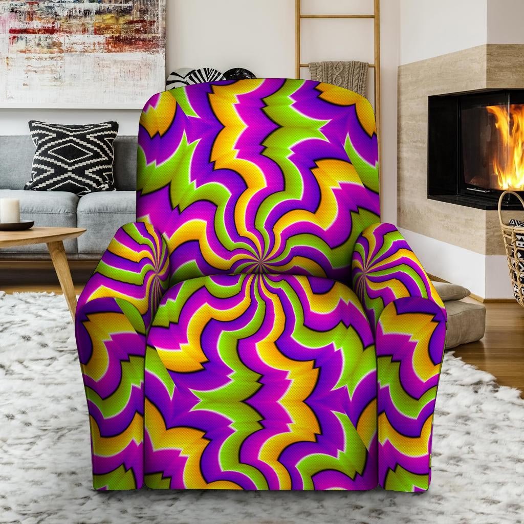 Zigzag Psychedelic Optical illusion Recliner Cover-grizzshop