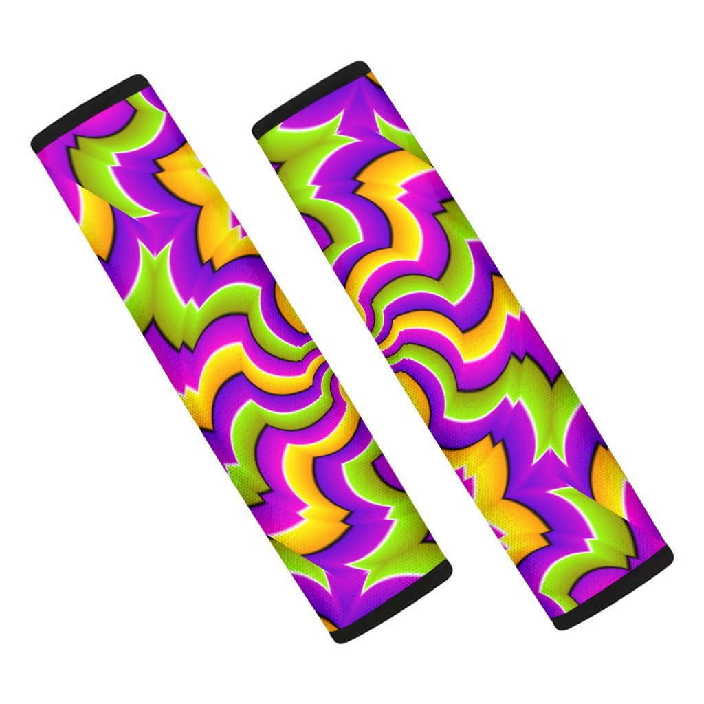 Zigzag Psychedelic Optical illusion Seat Belt Cover-grizzshop