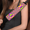 Zigzag Psychedelic Optical illusion Seat Belt Cover-grizzshop