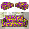 Zigzag Psychedelic Optical illusion Sofa Cover-grizzshop