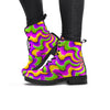 Zigzag Psychedelic Optical illusion Women's Boots-grizzshop