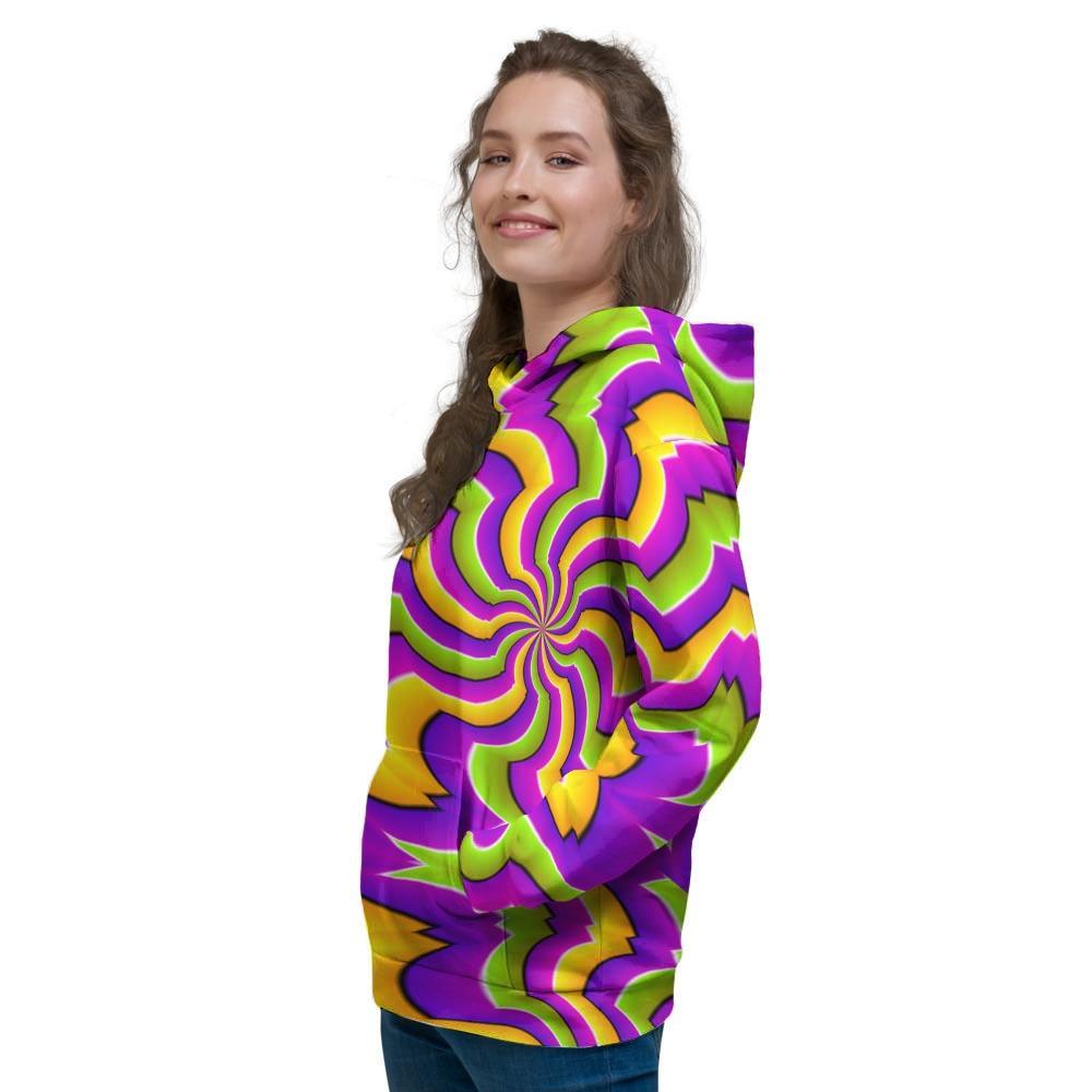 Zigzag Psychedelic Optical illusion Women's Hoodie-grizzshop