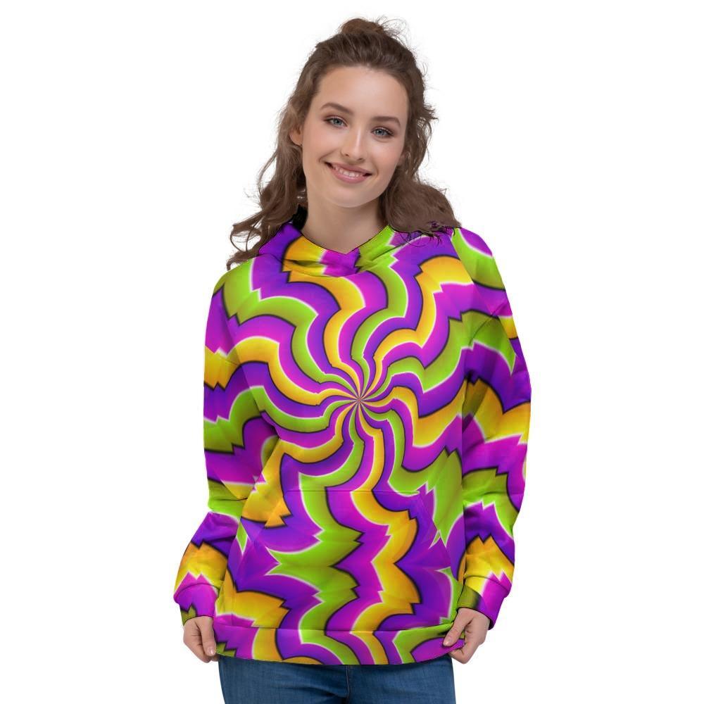 Zigzag Psychedelic Optical illusion Women's Hoodie-grizzshop