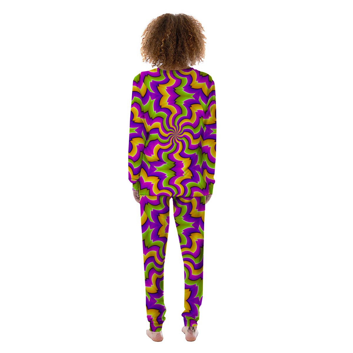 Zigzag Psychedelic Optical illusion Women's Pajamas-grizzshop