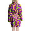 Zigzag Psychedelic Optical illusion Women's Robe-grizzshop