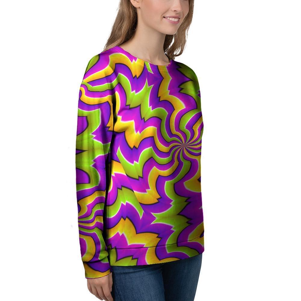 Zigzag Psychedelic Optical illusion Women's Sweatshirt-grizzshop