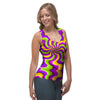 Zigzag Psychedelic Optical illusion Women's Tank Top-grizzshop