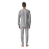 Zigzag White And Grey Print Pattern Men's Pajamas-grizzshop