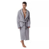 Zigzag White And Grey Print Pattern Men's Robe-grizzshop