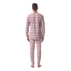 Zigzag White And Pink Print Pattern Men's Pajamas-grizzshop