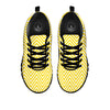 Zigzag Yellow And White Print Pattern Black Sneaker-grizzshop