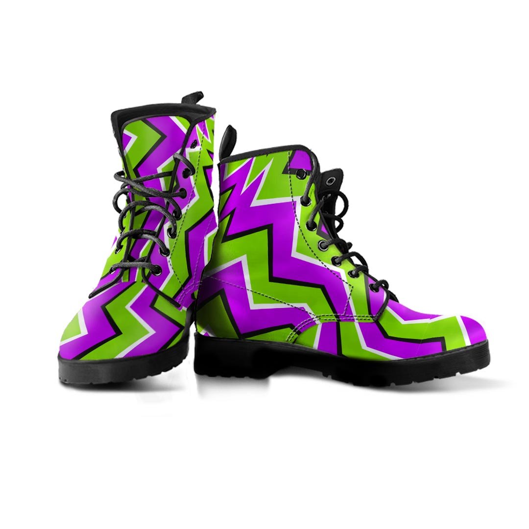 Zigzag Optical illusion Men's Boots-grizzshop