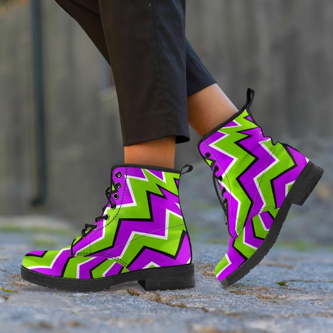 Zigzag Optical illusion Men's Boots-grizzshop