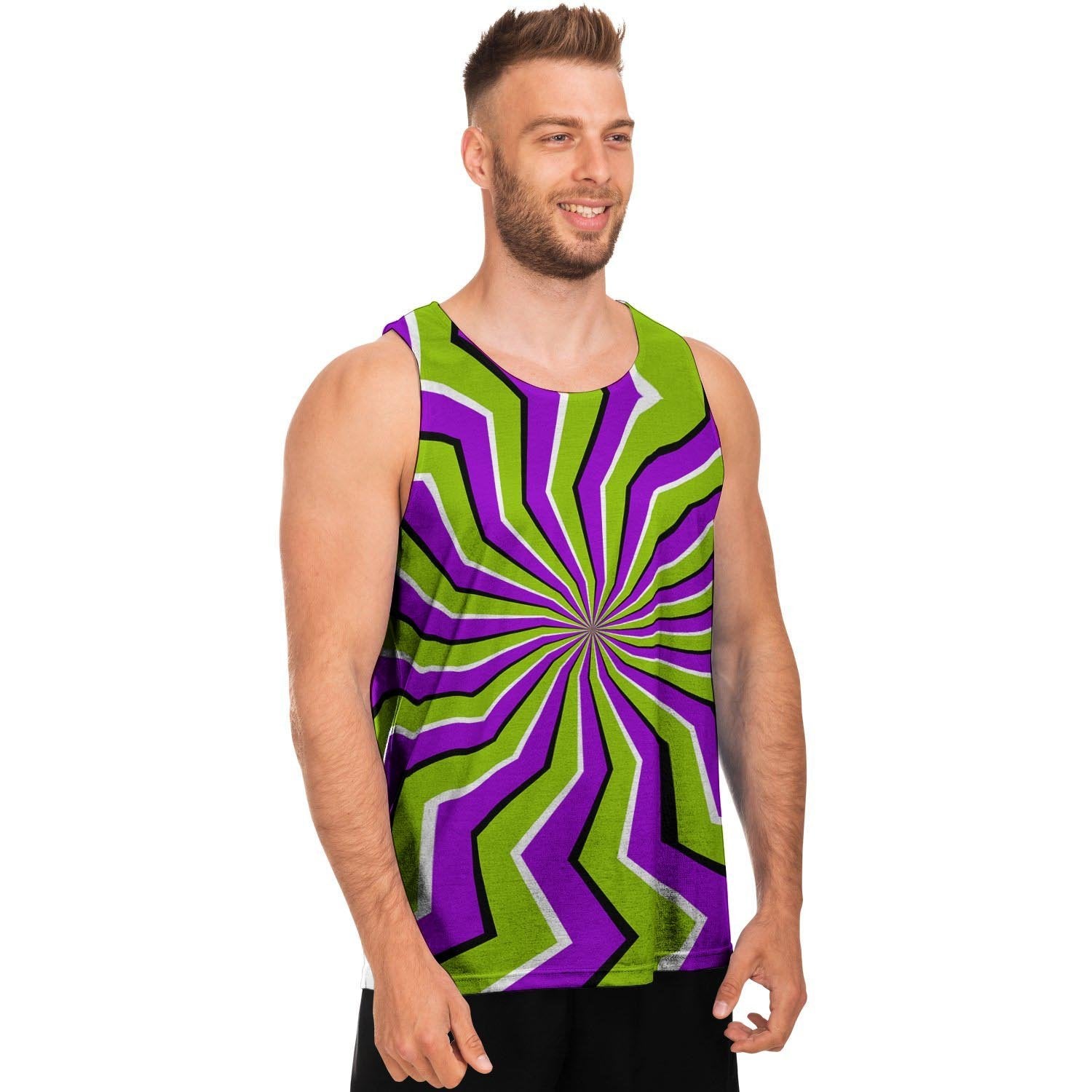 Zigzag Optical illusion Men's Tank Tops-grizzshop