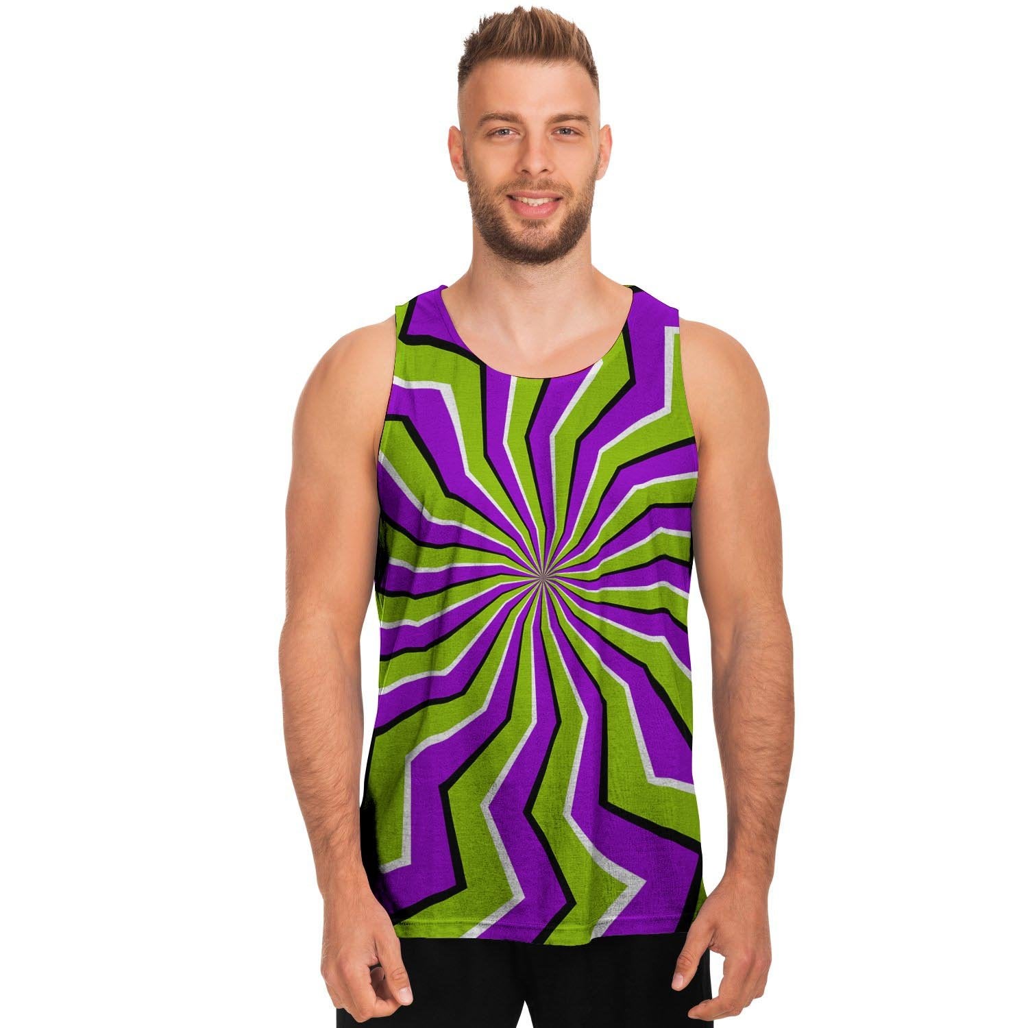 Zigzag Optical illusion Men's Tank Tops-grizzshop