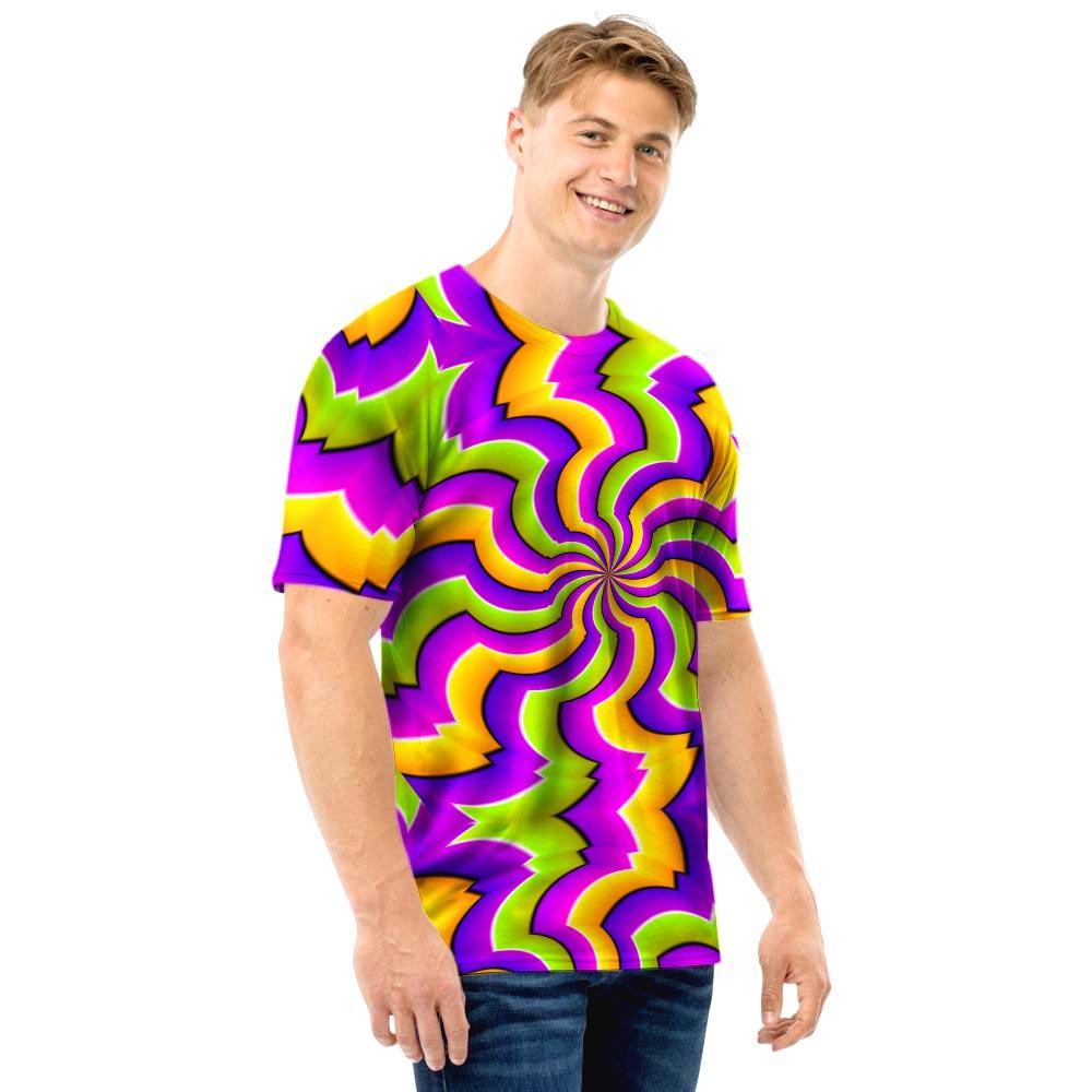 Zigzag Psychedelic Optical illusion Men T Shirt-grizzshop