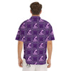 Zodiac Aquarius Purple Print Pattern Men's Short Sleeve Shirts-grizzshop