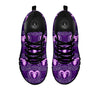 Zodiac Aries Purple Print Pattern Black Sneaker-grizzshop