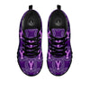 Zodiac Cancer Purple Print Pattern Black Sneaker-grizzshop