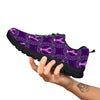 Zodiac Cancer Purple Print Pattern Black Sneaker-grizzshop