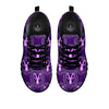 Zodiac Capricorn Purple Print Pattern Black Sneaker-grizzshop