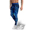 Zodiac Circle Blue Light Print Men's Leggings-grizzshop