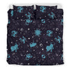 Zodiac Constellation Pattern Print Duvet Cover Bedding Set-grizzshop