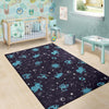 Zodiac Constellation Pattern Print Floor Mat-grizzshop