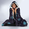 Zodiac Constellation Pattern Print Hooded Blanket-grizzshop