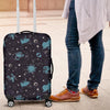 Zodiac Constellation Pattern Print Luggage Cover Protector-grizzshop