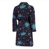 Zodiac Constellation Pattern Print Men Long Robe-grizzshop