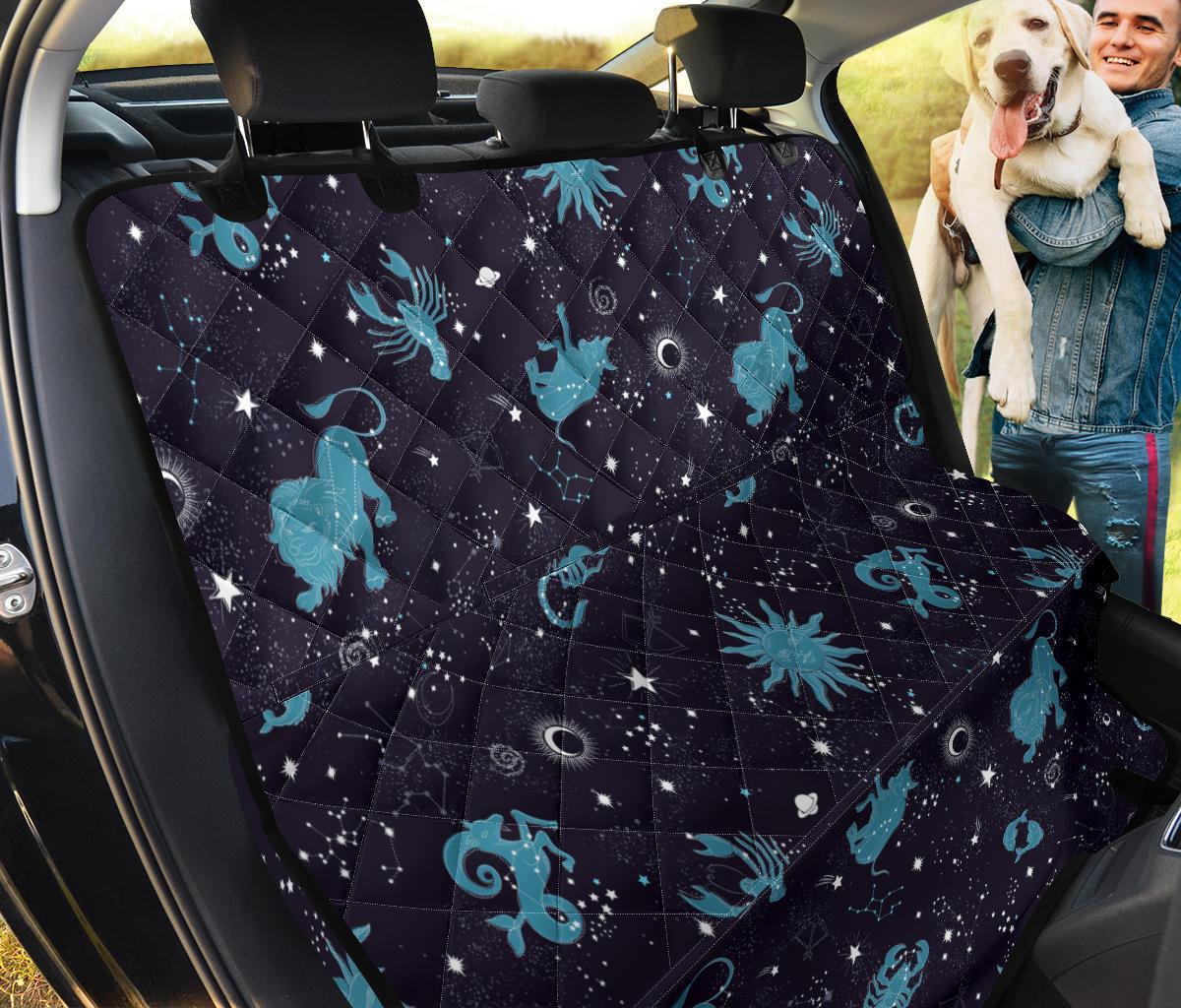 Zodiac Constellation Pattern Print Pet Car Seat Cover-grizzshop