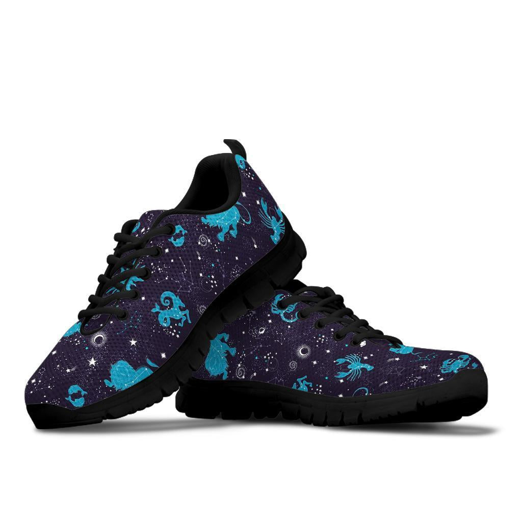 Zodiac Constellation Pattern Print Sneaker Shoes For Men Women-grizzshop