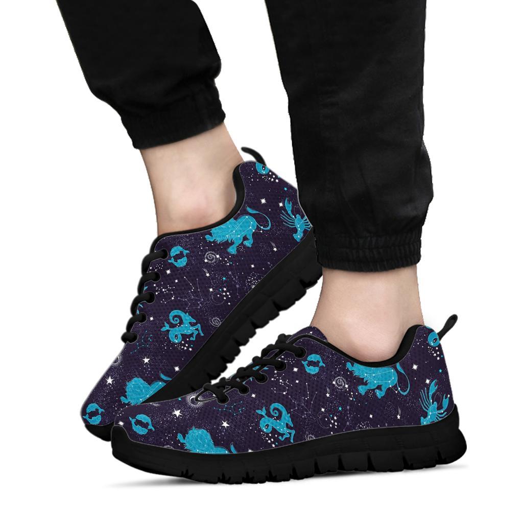 Zodiac Constellation Pattern Print Sneaker Shoes For Men Women-grizzshop