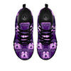 Zodiac Gemini Purple Print Pattern Black Sneaker-grizzshop