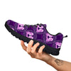 Zodiac Gemini Purple Print Pattern Black Sneaker-grizzshop