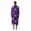 Zodiac Gemini Purple Print Pattern Men's Robe-grizzshop