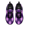 Zodiac Leo Purple Print Pattern Black Sneaker-grizzshop