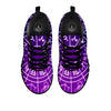 Zodiac Purple And White Signs Print Black Sneaker-grizzshop