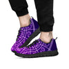 Zodiac Purple And White Signs Print Black Sneaker-grizzshop