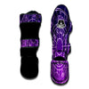 Zodiac Purple And White Signs Print Muay Thai Shin Guards-grizzshop