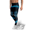 Zodiac Sign Blue Aquarius Print Men's Leggings-grizzshop