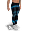 Zodiac Sign Blue Aquarius Print Men's Leggings-grizzshop