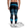 Zodiac Sign Blue Aquarius Print Men's Leggings-grizzshop