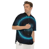 Zodiac Sign Blue Aquarius Print Men's Short Sleeve Shirts-grizzshop