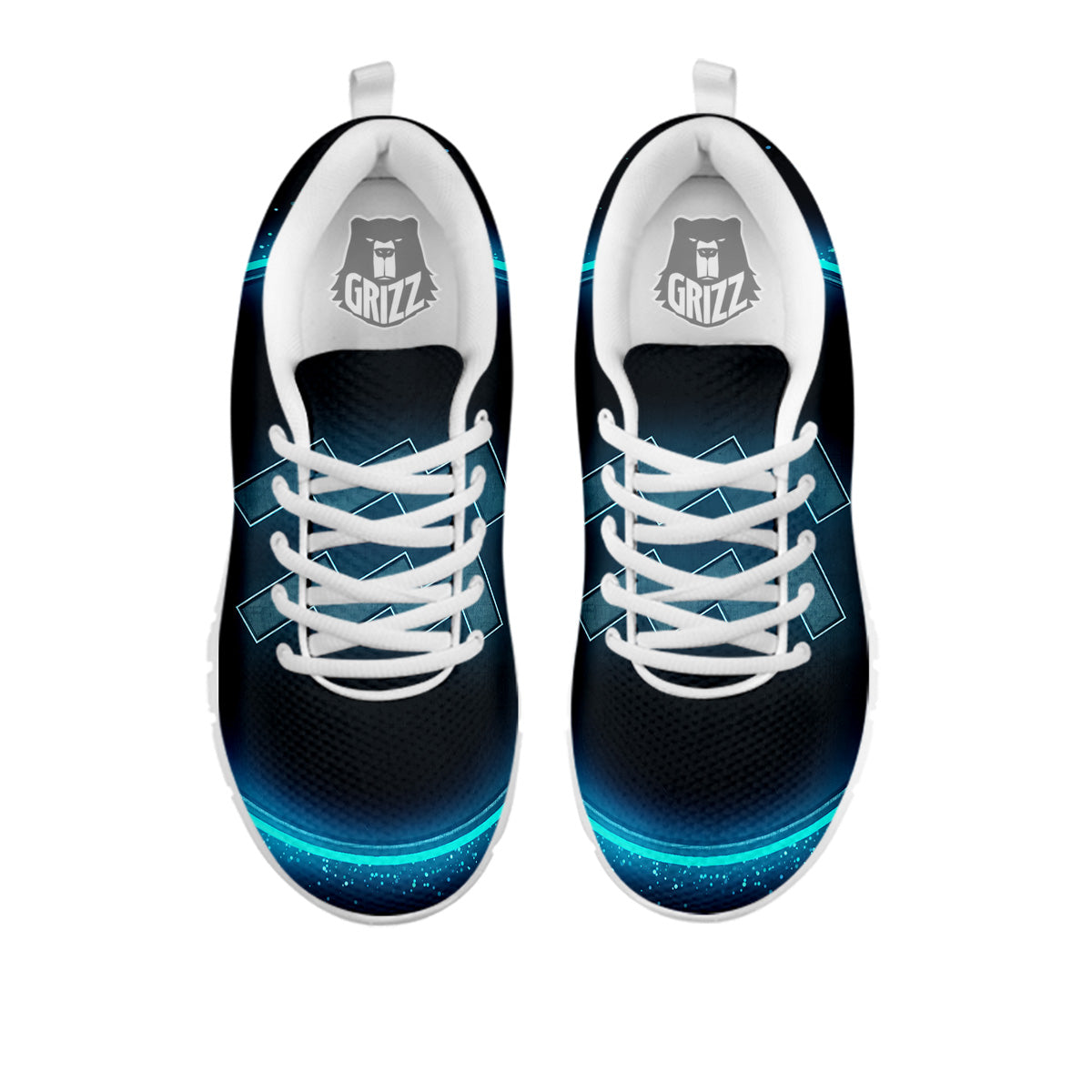 Zodiac Sign Blue Aquarius Print White Sneaker-grizzshop